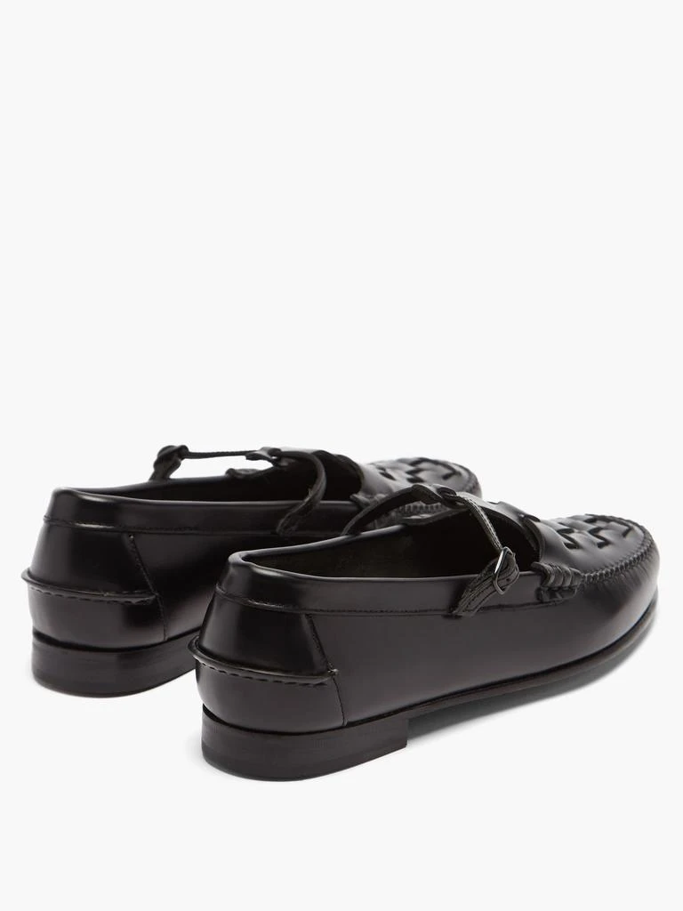 商品Hereu|Maqueda woven-leather T-strap loafers,价格¥2376,第4张图片详细描述