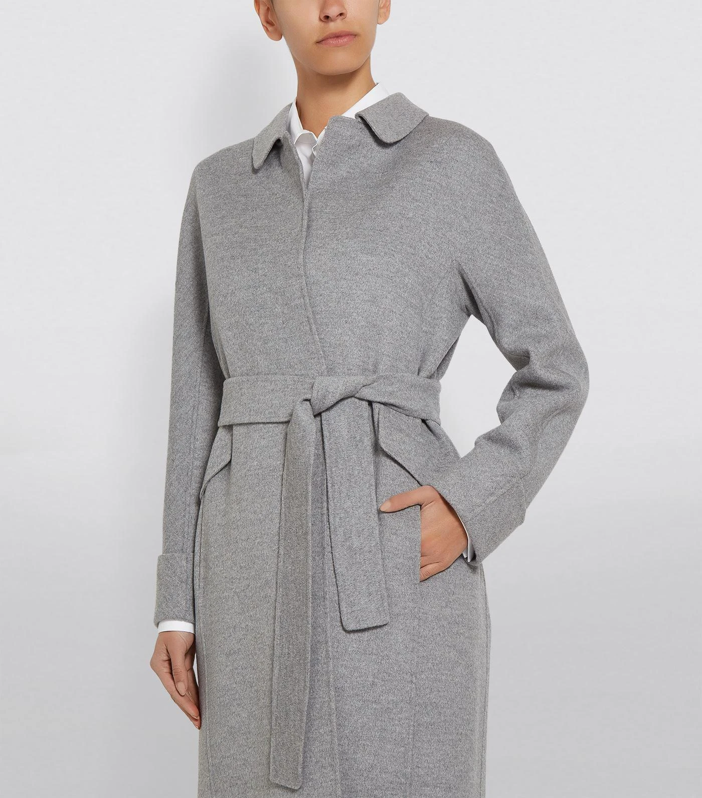 商品Max Mara|Wool-Angora Longline Coat,价格¥4989,第3张图片详细描述