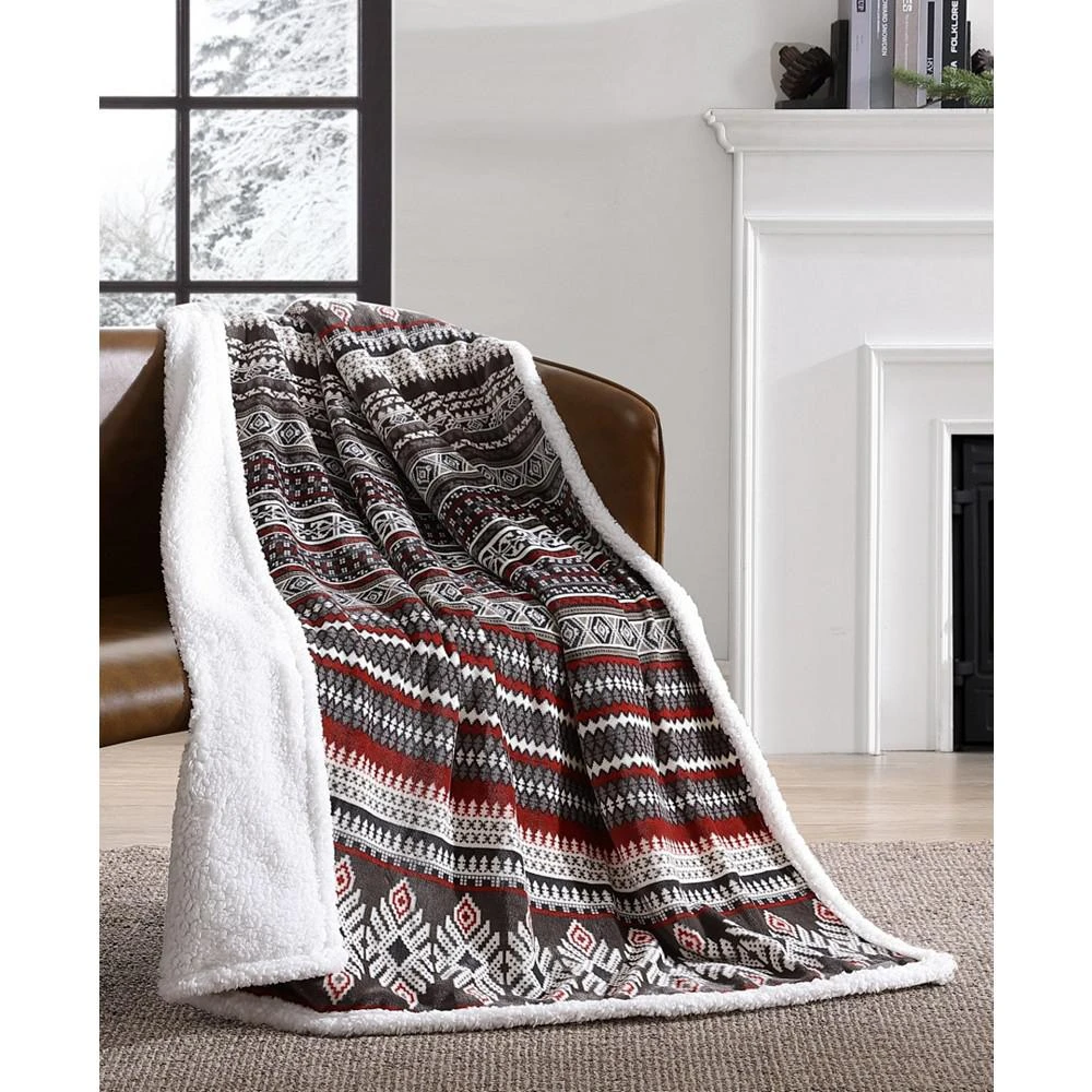 商品Eddie Bauer|Sycamore Ultra Soft Plush Fleece Reversible Throw Blanket, 60" X 50",价格¥226,第2张图片详细描述