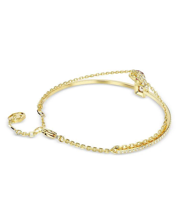 商品Swarovski|Chroma Crystal Square & Heart Charm Layered Bangle Bracelet,价格¥1122,第4张图片详细描述