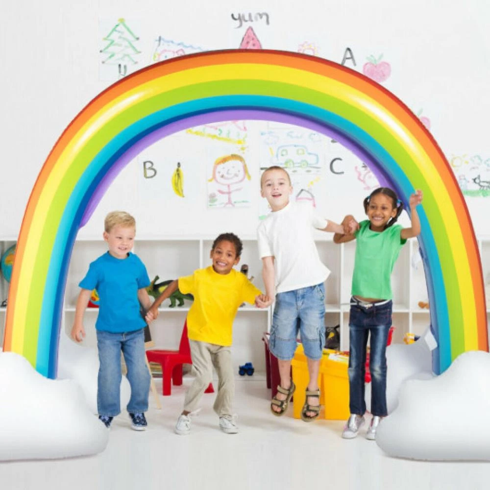 商品Hivvago|Inflatable Rainbow Sprinkler Backyard Games Outside Water Toy Yard,价格¥508,第2张图片详细描述