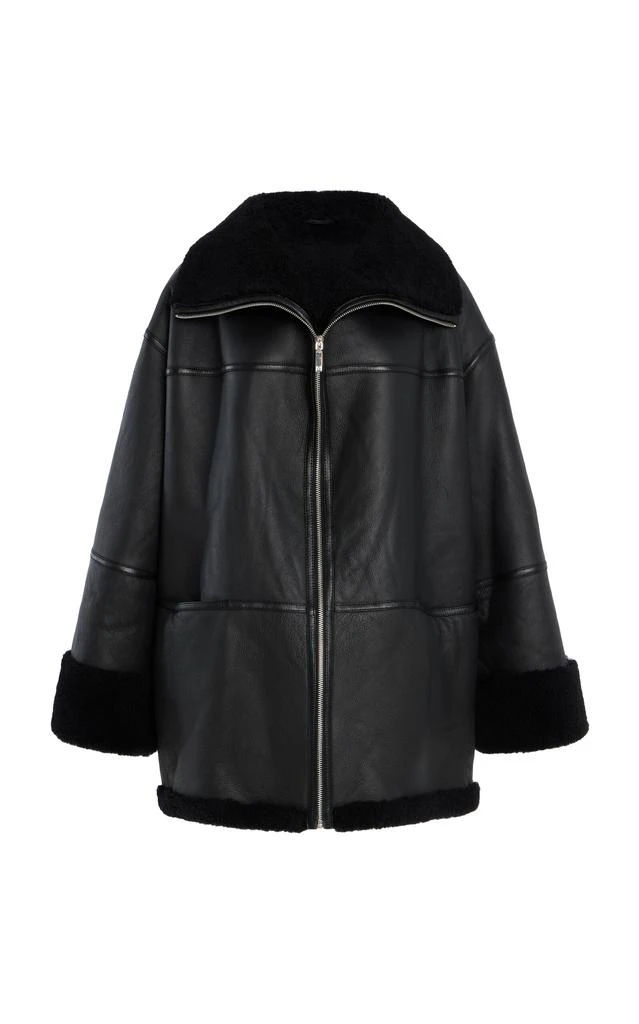 商品Totême|Toteme - Menfi Oversized Shearling Coat - Black - M/L - Moda Operandi,价格¥16821,第1张图片