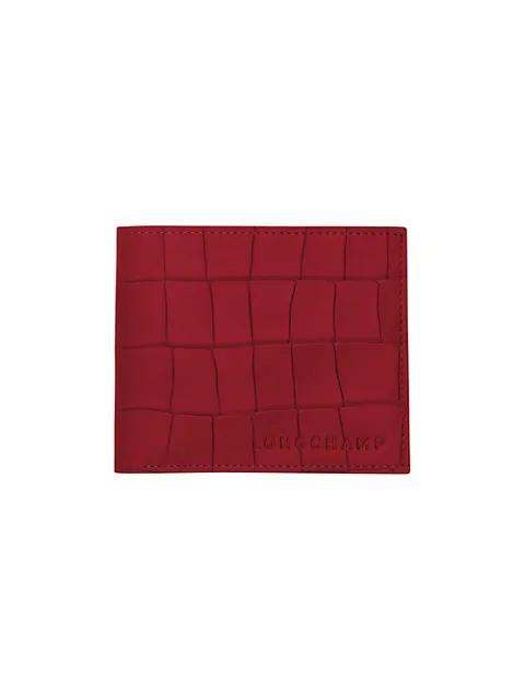 商品Longchamp|Croc Leather Bifold Wallet,价格¥924,第1张图片