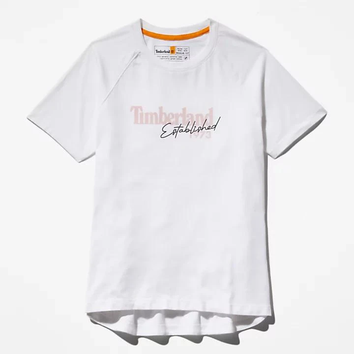 Raglan-sleeve Logo T-Shirt for Women in White 商品