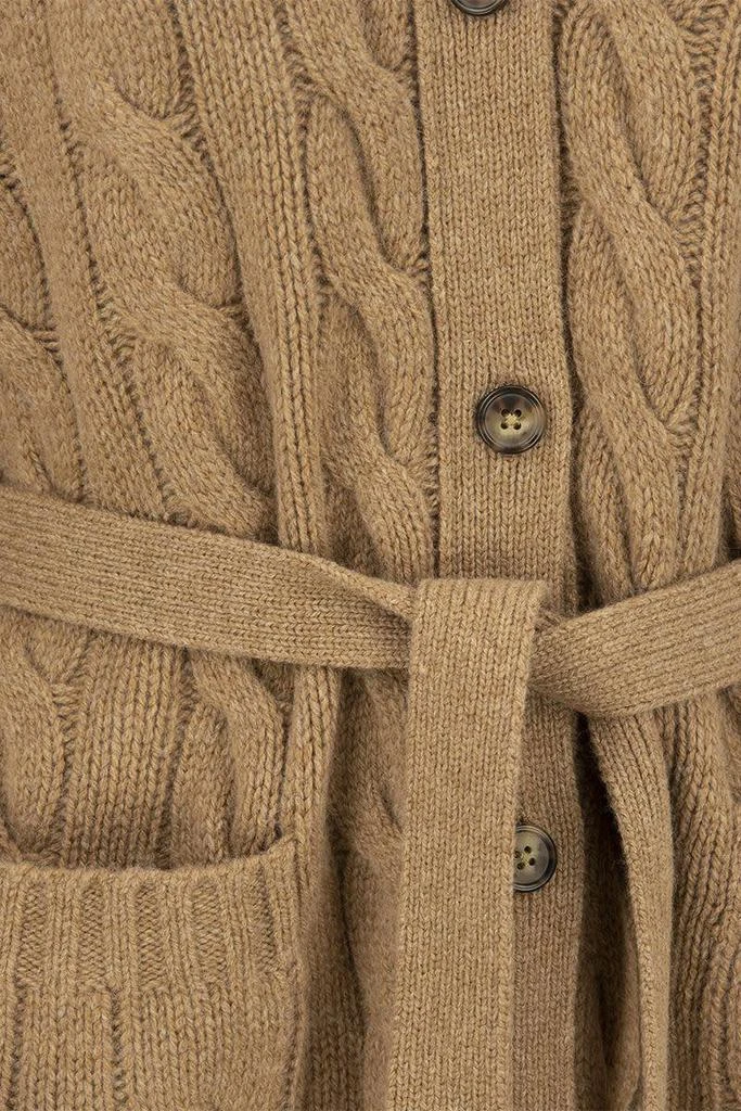 商品Ralph Lauren|POLO RALPH LAUREN Cable-knit cardigan with belt,价格¥3487,第4张图片详细描述
