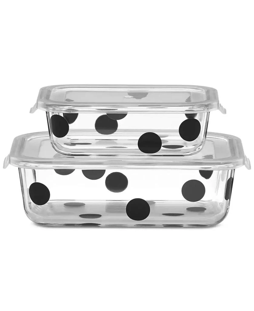 商品Kate Spade|All In Good Taste Deco Dot 2-Container Storage Set,价格¥232,第1张图片