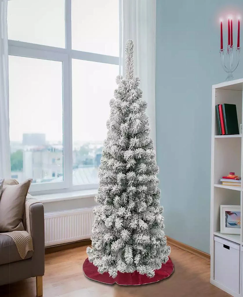 商品National Tree Company|First Traditions 4.5' Acacia Pencil Slim Flocked Tree,价格¥1734,第2张图片详细描述