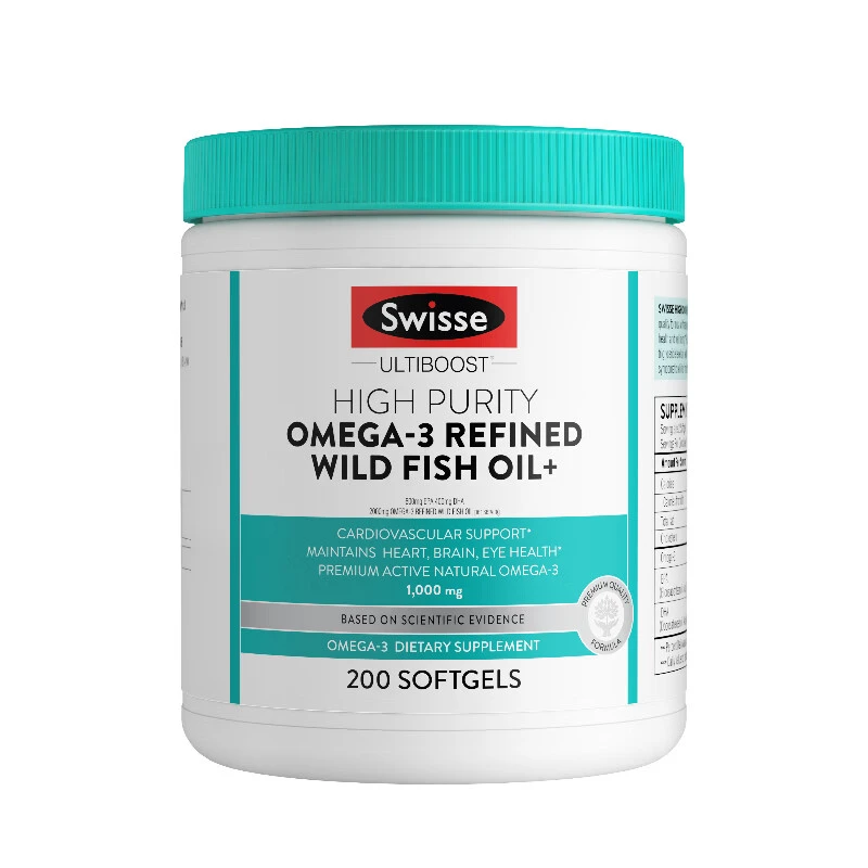 商品[国内直发] Swisse|Swisse高纯度鱼油软胶囊200粒,价格¥146,第1张图片