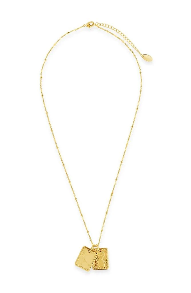商品Sterling Forever|14K Gold Plated Brass Zodiac Tag Necklace - Aries,价格¥224,第2张图片详细描述