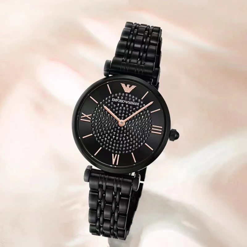 Armani)黑夜满天星时尚优雅欧美表休闲女士石英腕表AR11245 商品