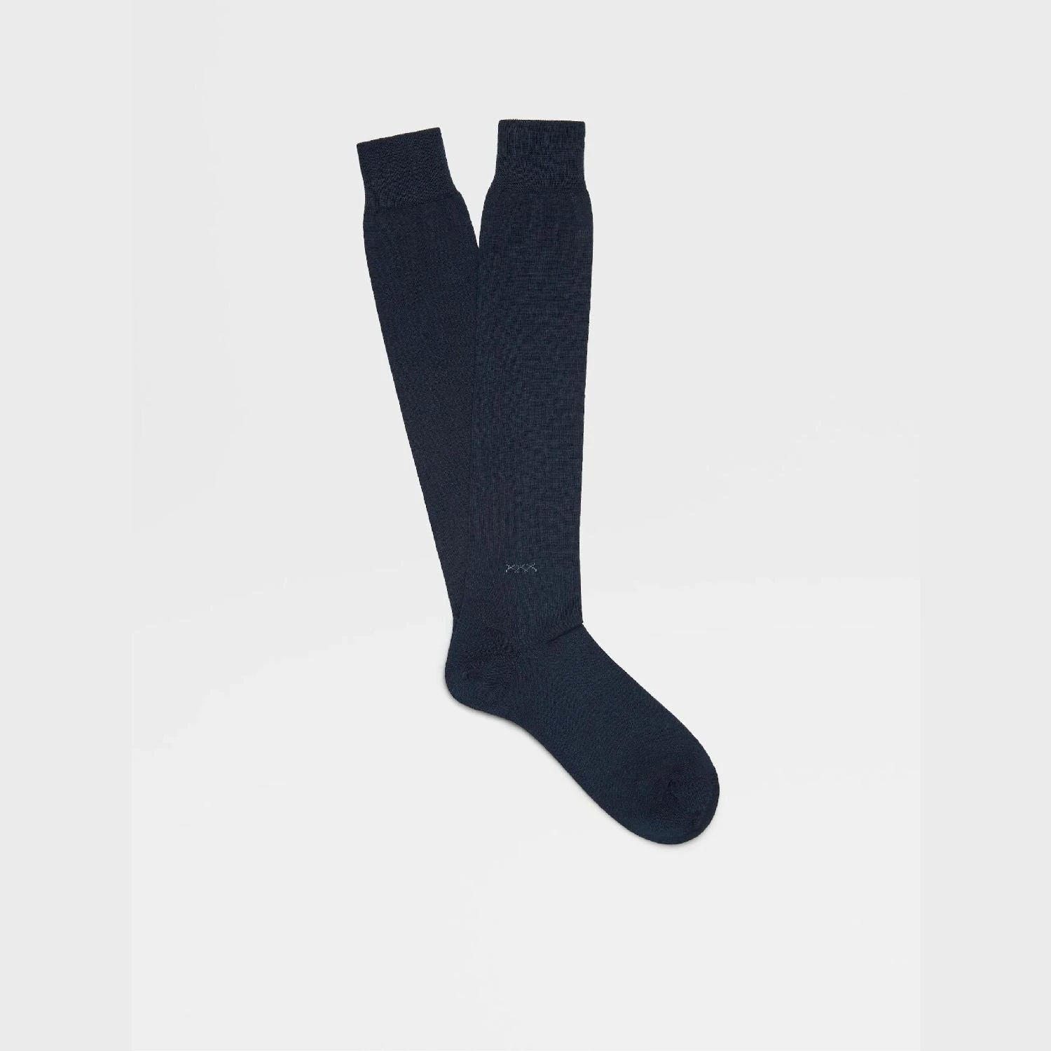 商品Zegna|包邮包税【预售7天发货】 ZEGNA杰尼亚 23秋冬 男士 袜子 BLUE LYOCELL BLEND EVERYDAY TRIPLE X MID CALF SOCKS N5V40-573-422,价格¥557,第1张图片