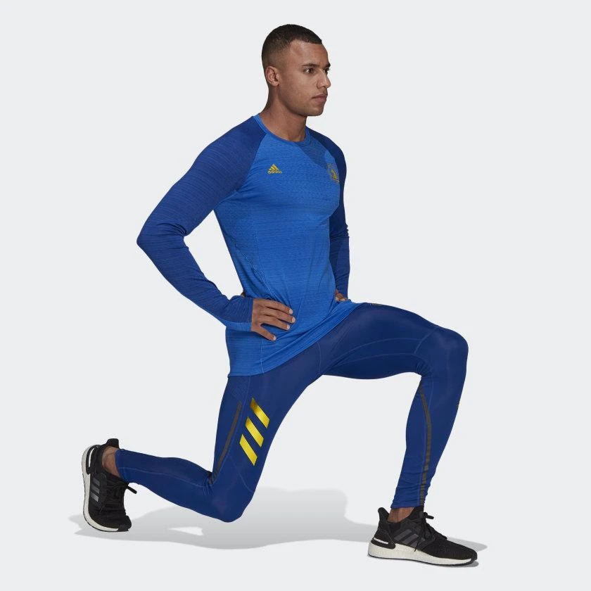 商品Adidas|Men's adidas Boston Marathon Saturday Reflective Long Tights,价格¥378,第3张图片详细描述