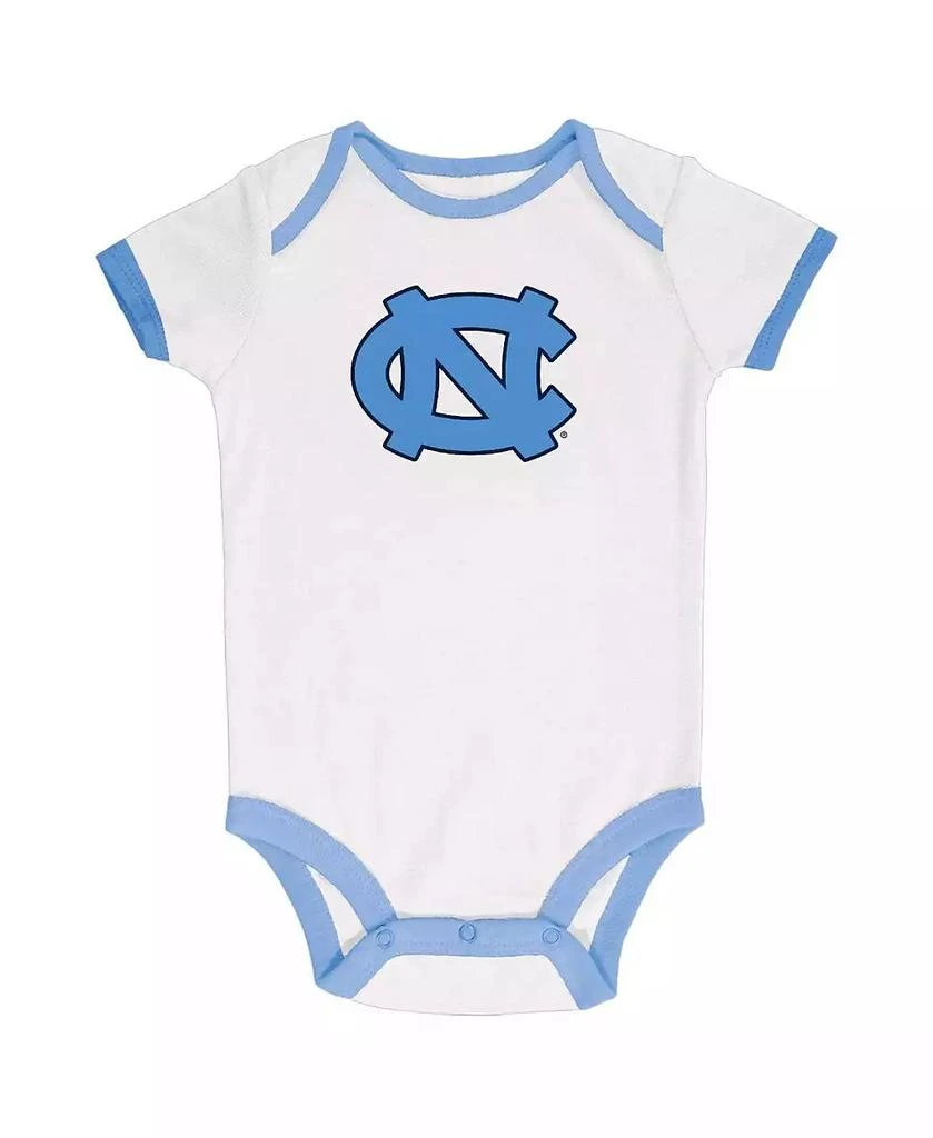 商品CHAMPION|Baby Boys and Girls Carolina Blue, Gray, White North Carolina Tar Heels 3-Pack Bodysuit Set,价格¥281,第4张图片详细描述