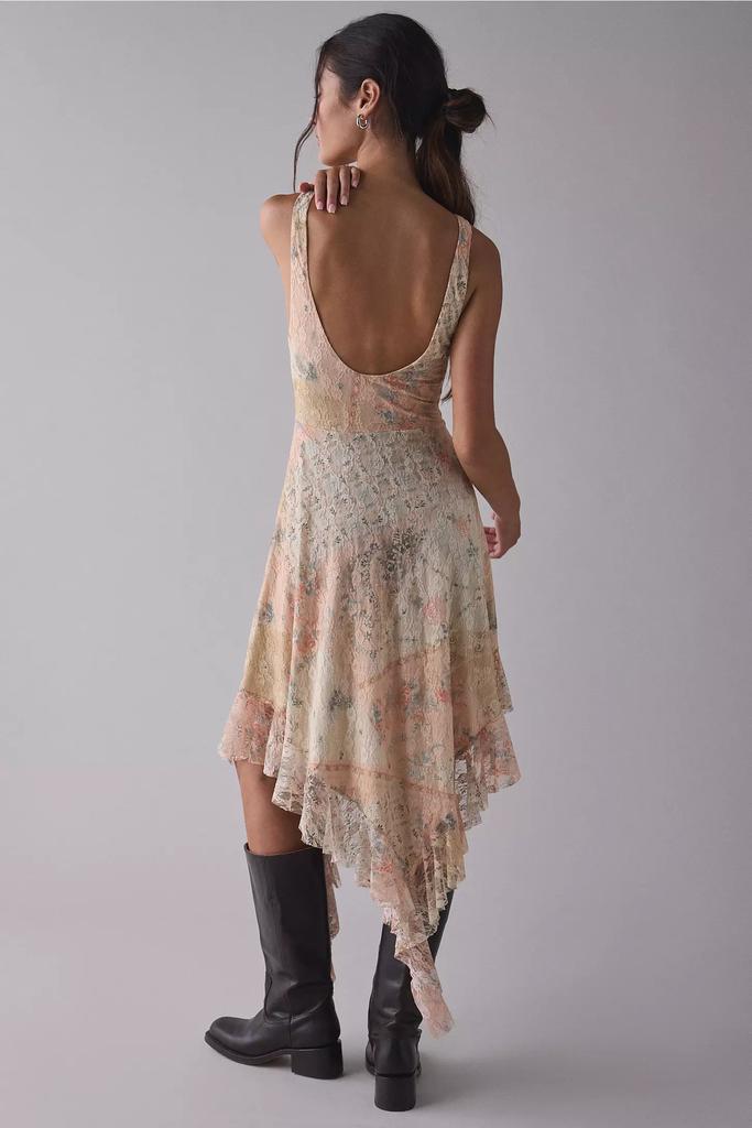 Kimchi Blue Hydrangea Asymmetric Cascading Ruffle Spliced Lace Midi Dress   On Sale Now with Up to 35% Off | Discover Exclusive Deals & Savings at  BeyondStyle  Authentic Kimchi Blue Dresses|Women's|womens