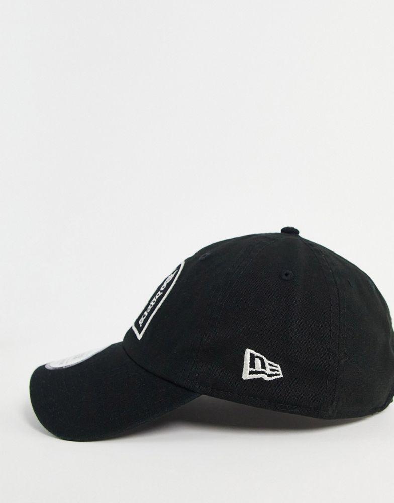 New Era 9Twenty LA Dodgers raw finish wash unisex cap in black商品第3张图片规格展示