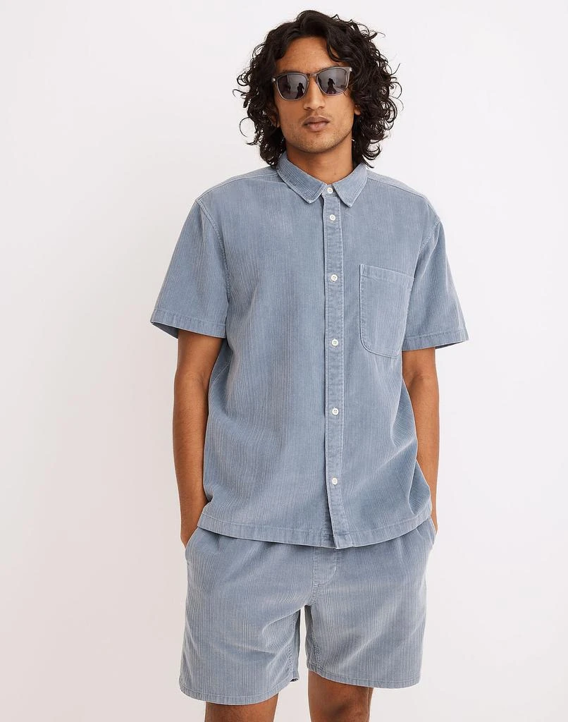 商品Madewell|Variegated Corduroy Easy Short-Sleeve Shirt,价格¥571,第1张图片