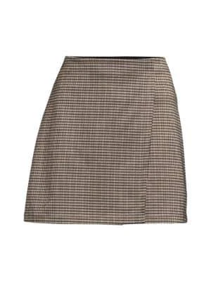 商品Max Studio|Checked A Line Mini Skirt,价格¥121,第3张图片详细描述