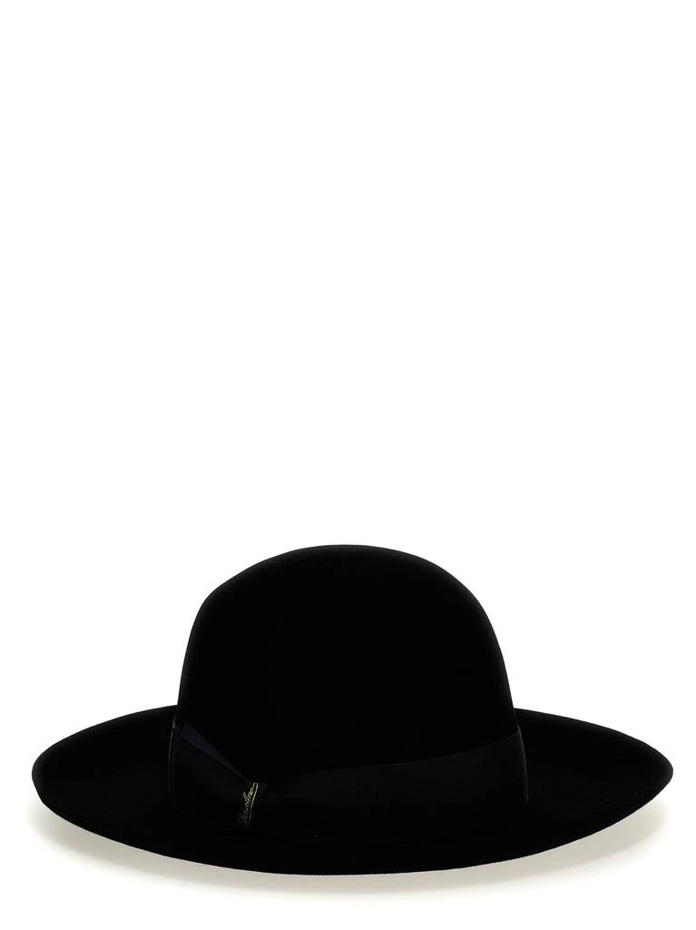 商品BORSALINO|Q.S. Folar Liscio Hats Black,价格¥1740,第2张图片详细描述