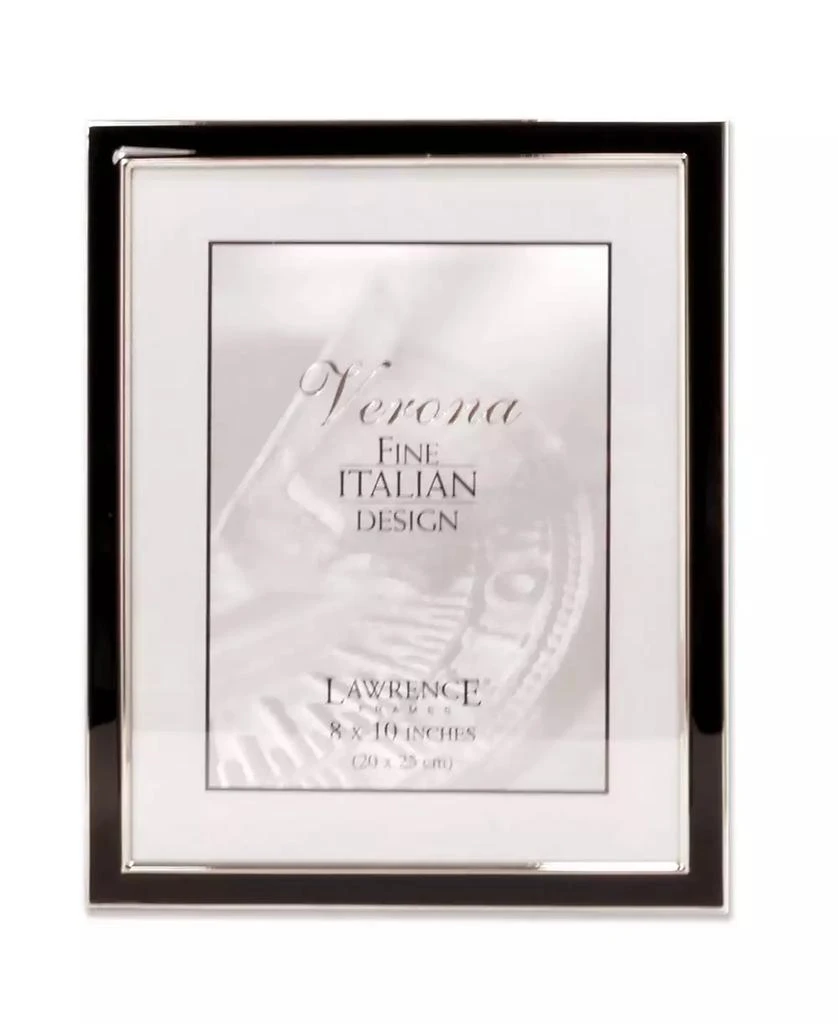 商品Lawrence Frames|Silver Plated Metal with Black Enamel Picture Frame - 8" x 10",价格¥212,第1张图片
