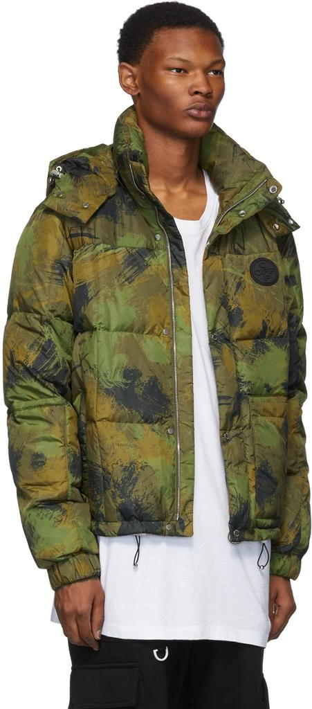 商品Off-White|Green Down Paintbrush Camouflage Jacket 男款羽绒服,价格¥5681,第2张图片详细描述