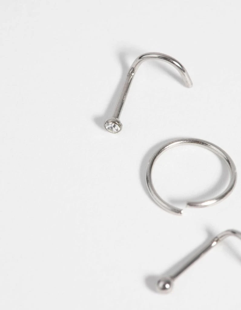 商品Lovisa|Surgical Steel Nose Stud and Ring Pack with Diamantes,价格¥81,第1张图片