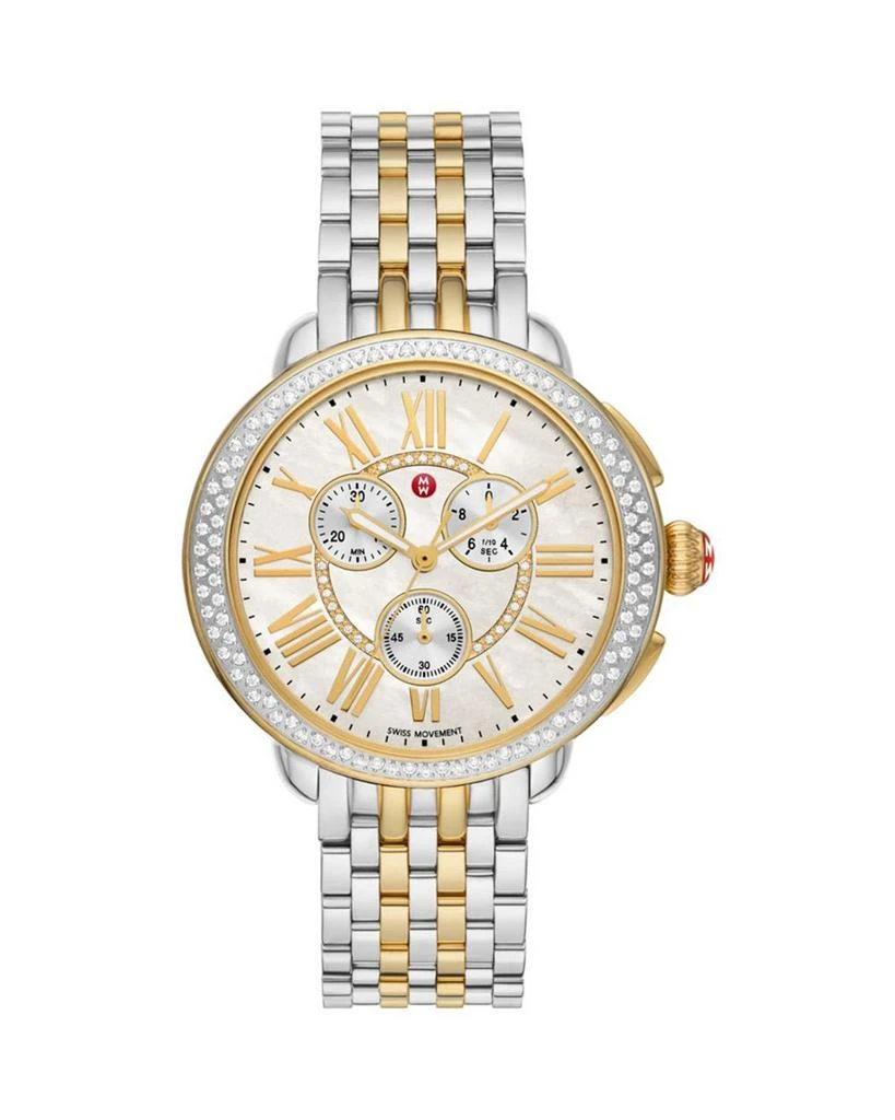 商品Michele|Serein Two Tone 18K Gold Plated Diamond Chronograph, 38mm,价格¥20227,第1张图片