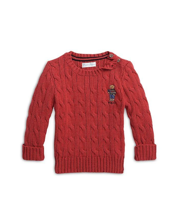 商品Ralph Lauren|Boys' Polo Bear Cable Knit Cotton Sweater - Baby,价格¥226,第1张图片