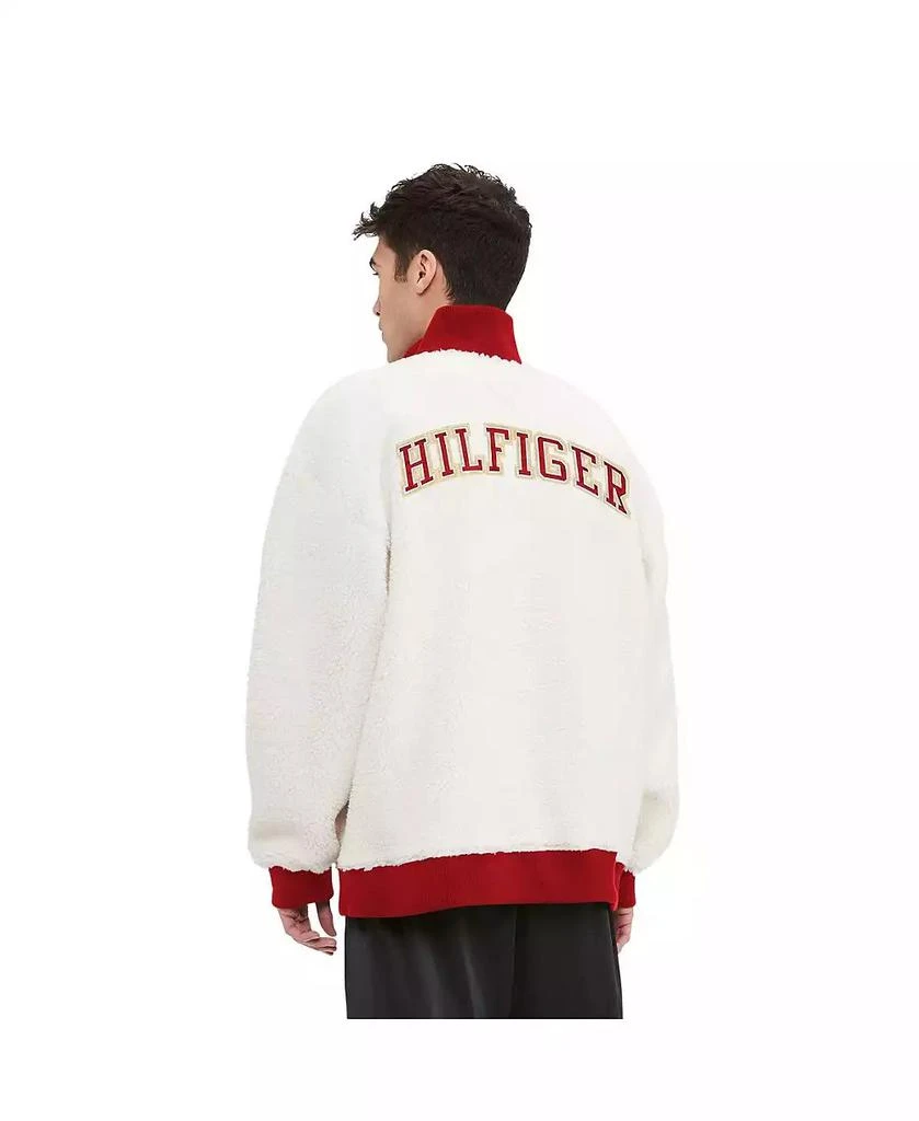 商品Tommy Hilfiger|Men's Cream San Francisco 49ers Jordan Sherpa Quarter-Zip Sweatshirt,价格¥673,第2张图片详细描述