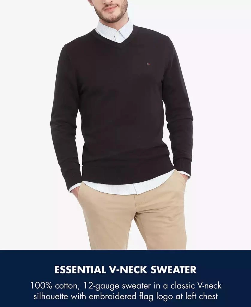 商品Tommy Hilfiger|Men's Essential Solid V-Neck Sweater,价格¥304,第5张图片详细描述