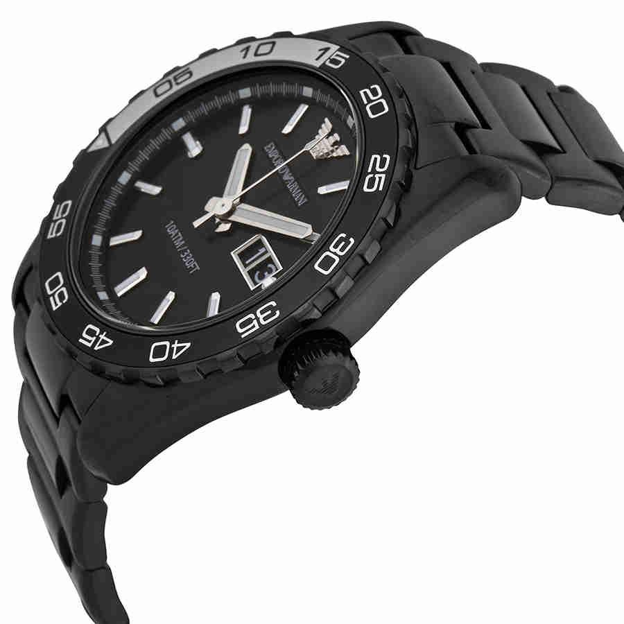 阿玛尼Sportivo 黑色表盘 Blaxk 离子镀男士手表 AR6049 商品第2张图片规格展示