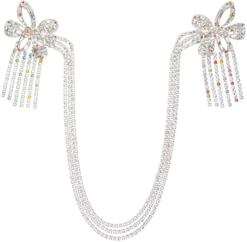 商品Collina Strada|Silver Rainbow Flower Chain Pin,价格¥516,第1张图片
