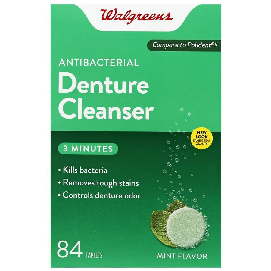 商品Walgreens|Antibacterial Denture Cleanser Mint,价格¥47,第1张图片