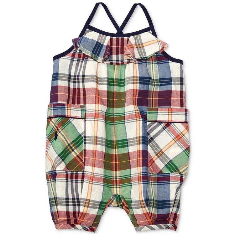 商品Ralph Lauren|Madras Plaid Cotton Romper, Baby Girls (0-24 months),价格¥178,第2张图片详细描述