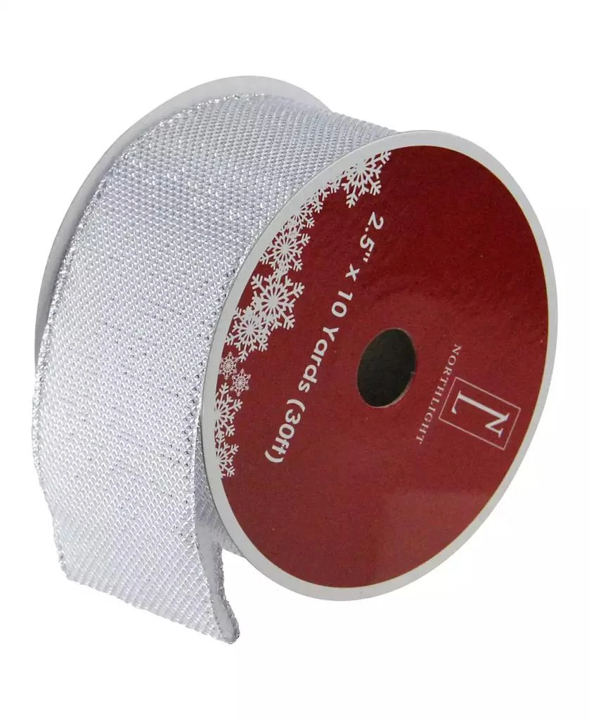 商品Northlight|Pack of 12 Simply Gray Burlap Wired Christmas Craft Ribbon Spools - 2.5" x 120 Yards Total,价格¥808,第1张图片