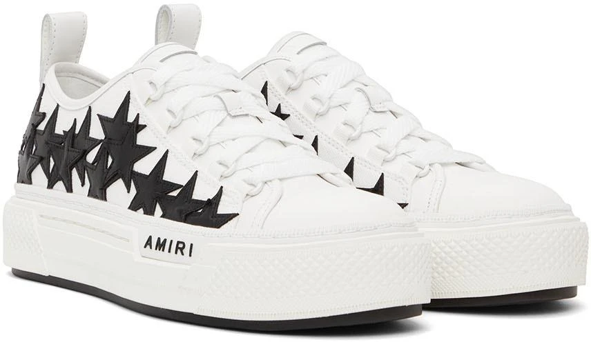 商品AMIRI|White & Black Stars Court Low-Top Sneakers,价格¥4286,第4张图片详细描述