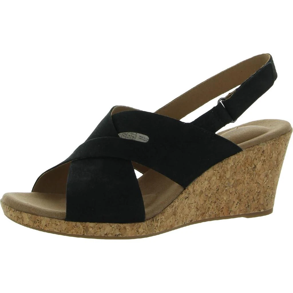 商品Rockport|Rockport Womens Briah Slingback Leather Wedge Sandals,价格¥169,第1张图片