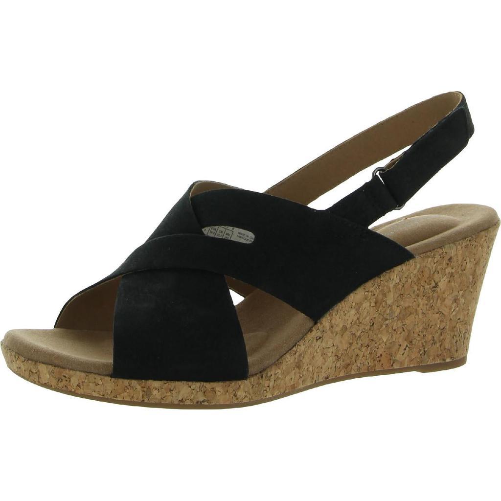 商品Rockport|Rockport Womens Briah Slingback Leather Wedge Sandals,价格¥214,第1张图片