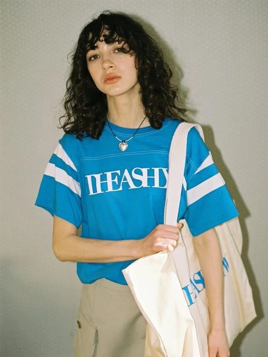 商品THE ASHLYNN|Baseball Logo T-shirt - Blue,价格¥463,第1张图片
