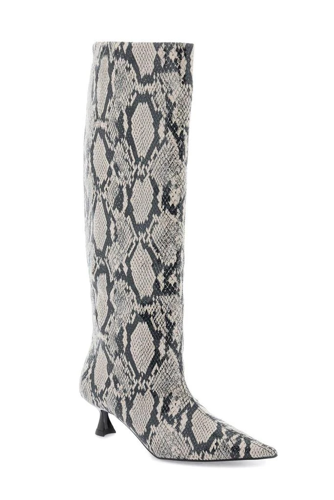 商品Ganni|Snake-printed soft slouchy high boots,价格¥2231,第4张图片详细描述