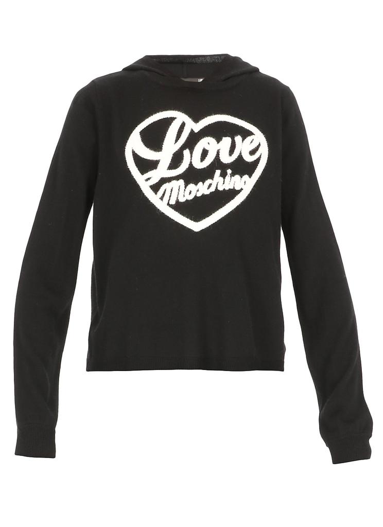 Love Moschino Logo Embroidered Long-Sleeve Hoodie商品第1张图片规格展示