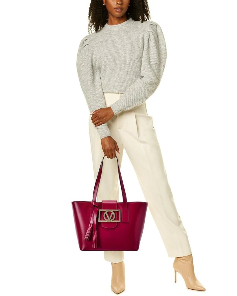 商品Mario Valentino|Valentino by Mario Valentino Delphine Super V Leather Tote,价格¥2359,第4张图片详细描述