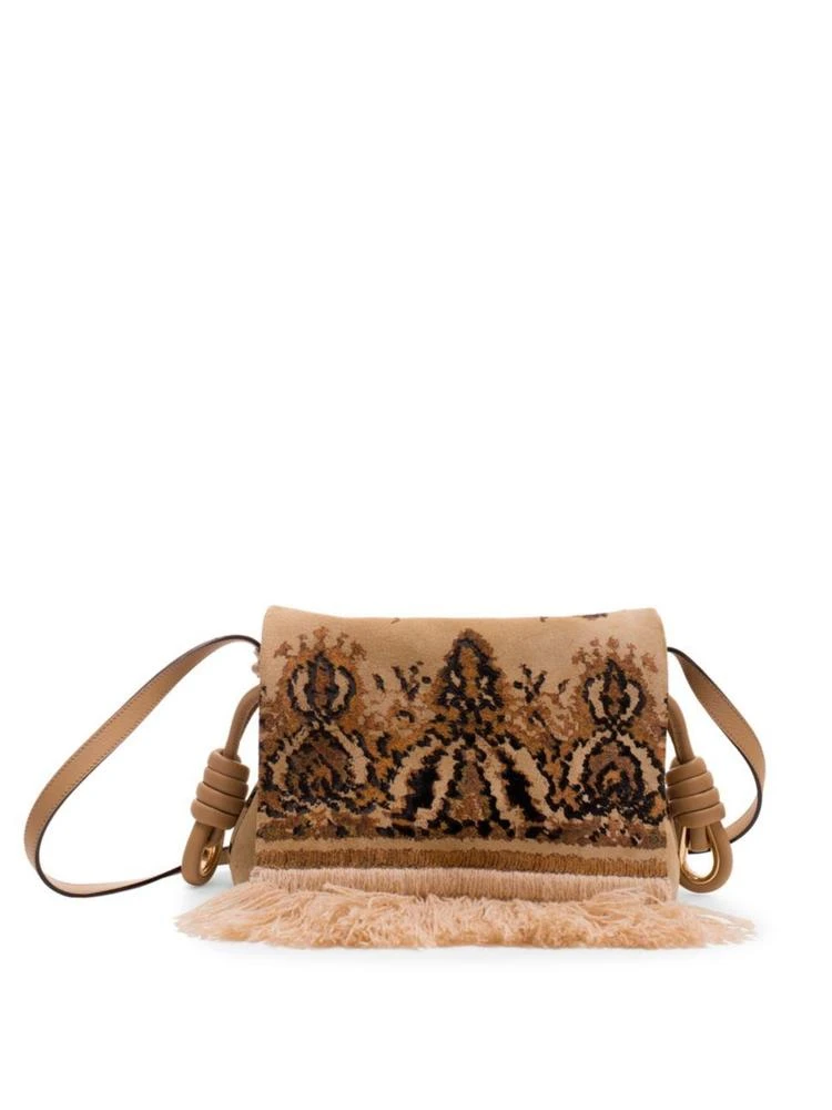 商品Loewe|Flamenco Flap Tapestry Suede Bag,价格¥8204,第1张图片