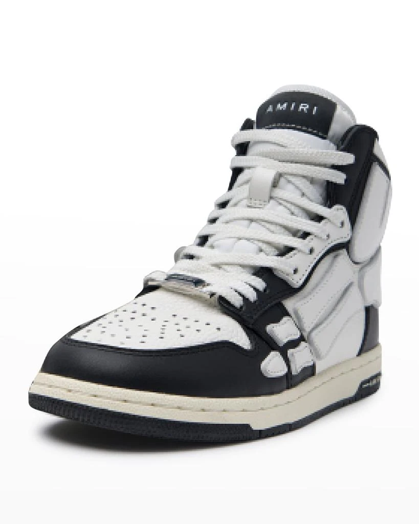 商品AMIRI|Skel Bicolor Leather High-Top Sneakers,价格¥5022,第2张图片详细描述