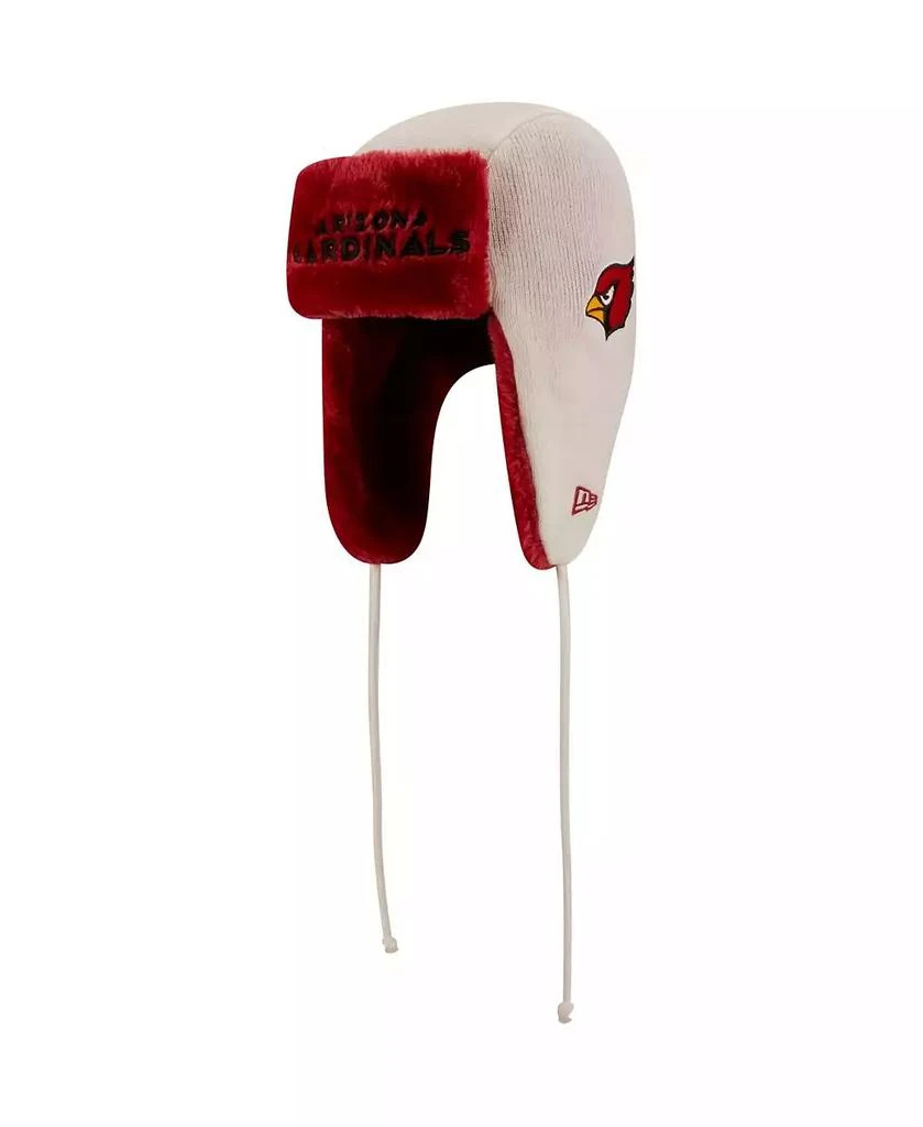 商品New Era|Men's White Arizona Cardinals Helmet Head Trapper Knit Hat,价格¥261,第1张图片