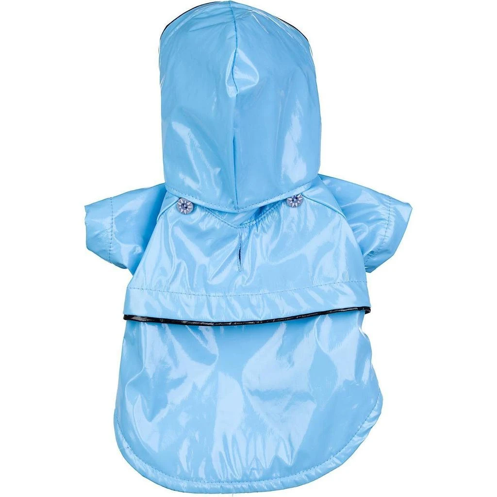 商品Pet Life|Pet Life  'Baby Blue' Waterproof Adjustable Dog Raincoat Jacket w/ Removable Hood,价格¥208,第1张图片