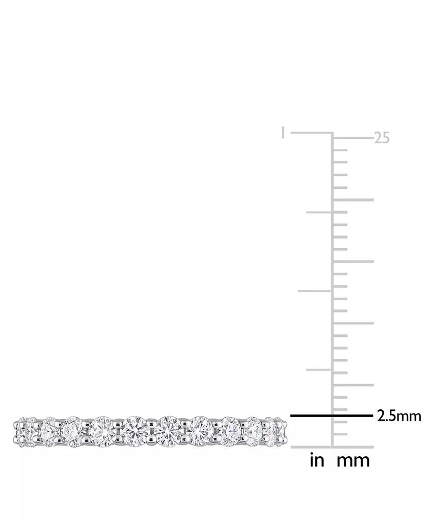 商品Macy's|Moissanite Polished Eternity Band (1-1/2 ct. t.w.) in 10k White Gold,价格¥13499,第4张图片详细描述