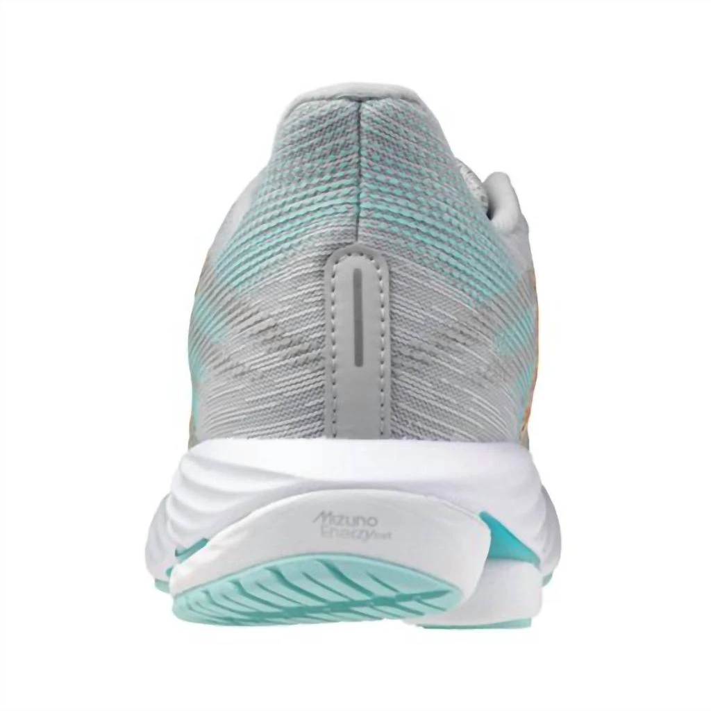 商品Mizuno|Women's Wave Rider 28 Shoes In Harbor Mist-White,价格¥600,第5张图片详细描述