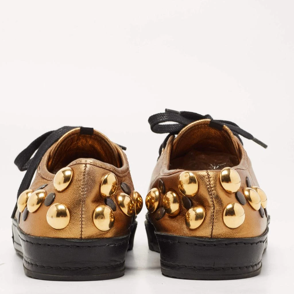 商品[二手商品] Gucci|Gucci Metallic Leather Babouska Studded Praga Sneakers Size 36,价格¥1140,第5张图片详细描述