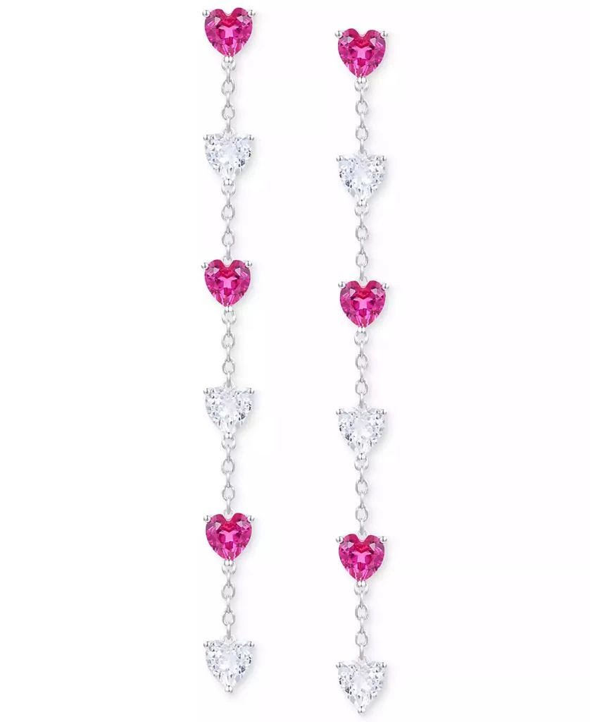 Lab Created Ruby (5-1/2 ct. t.w.) & White Sapphire (5-1/2 ct. t.w.) Heart Necklace, Bracelet & Earrings in Sterling Silver 商品