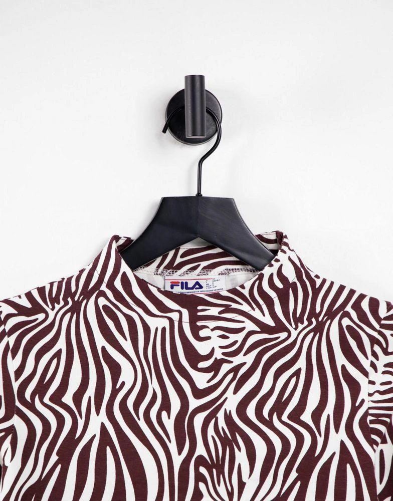 商品Fila|Fila zebra cropped top in brown,价格¥124,第4张图片详细描述